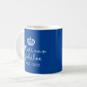 HM Queen Platinum Jubilee Coffee Mok (Voorkant links)
