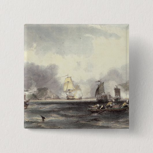 HM verzendt het Imogene en Andromache dat de Batte Vierkante Button 5,1 Cm (Voorkant)