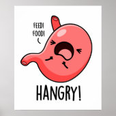 Hmad Funny Hungry Angry Stomach Pun Poster (Voorkant)