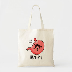 Hmad Funny Hungry Angry Stomach Pun Tote Bag