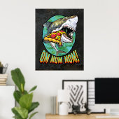 Hmad Pizza Shark Poster (Thuiskantoor)