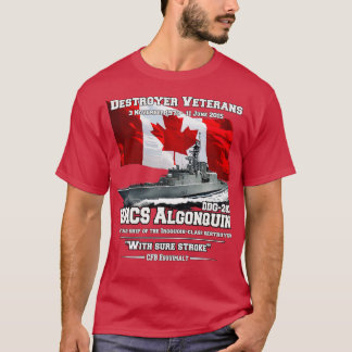 HMCS Algonquin Destroyer-veteranen T-shirt