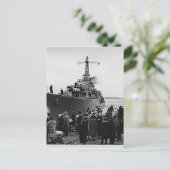 HMCS Nootka vertrekt Halifax naar Korea Briefkaart (Staand voorkant)