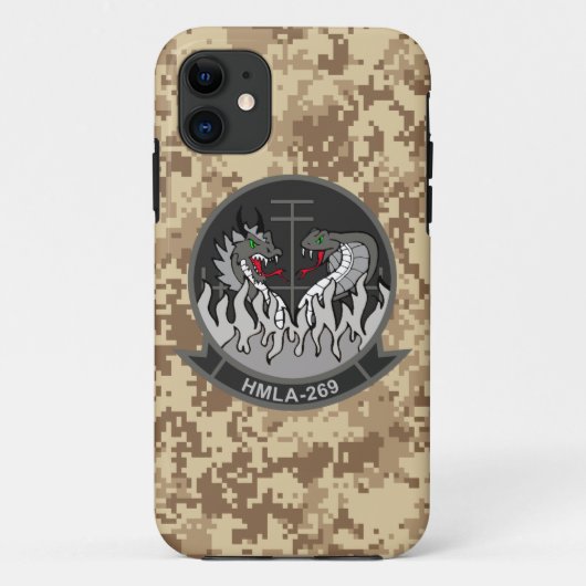 HMLA-269 "The Gunrunners" Marine Camo Case-Mate iPhone Case (Achterkant)