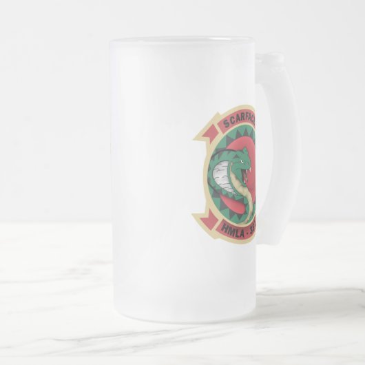 HMLA-367 "Scarface" Matglas Bierpul (Voorkant rechts)