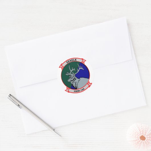 HMM-166 insignes Ronde Sticker (Envelop)