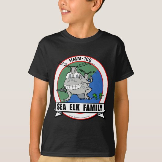 HMM-166 "Zee Elk gezin" T-shirt (Voorkant)