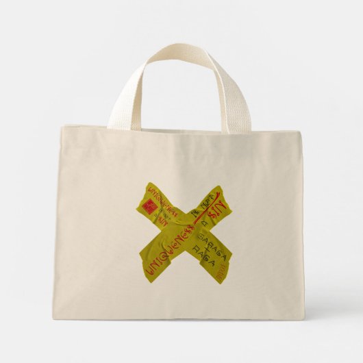 "HMM"-GIRAFFE MINI TOTE BAG (Achterkant)
