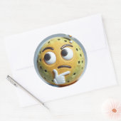 Hmm…– Thinking Pickleball Emoji Sticker (Envelop)