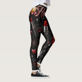 Hmmm Red Lipstick Gothic Glam Halloween Leggings (Rechts)