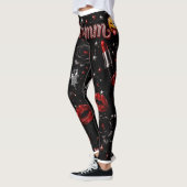 Hmmm Red Lipstick Gothic Glam Halloween Leggings (Links)