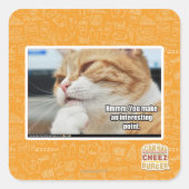 Hmmm. Vierkante Sticker (Voorkant)