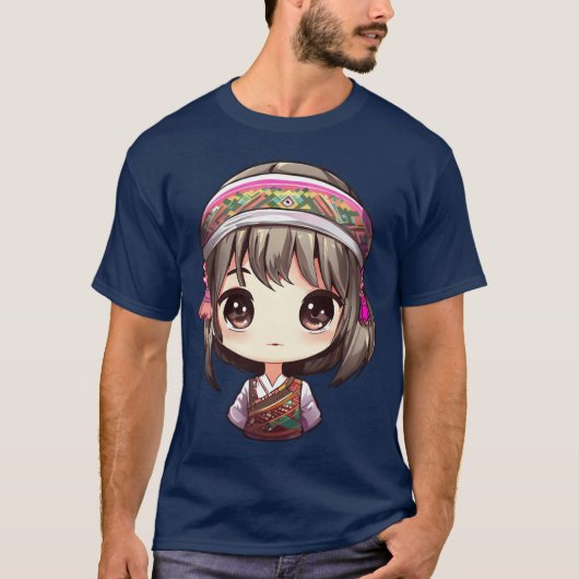 Hmong Anime vrienden T-shirt (Voorkant)