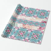 Hmong geïnspireerd cadeaupapier (Uitgerold)