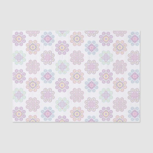 Hmong geïnspireerd, helder patroon tissuepapier (Voorkant)