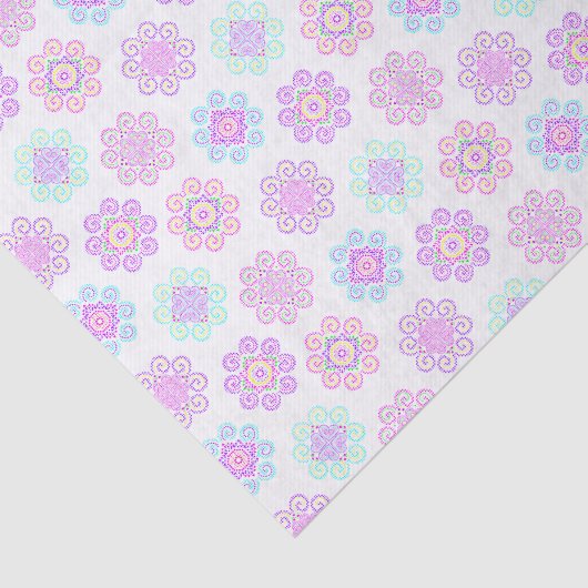 Hmong geïnspireerd, helder patroon tissuepapier (Detail)