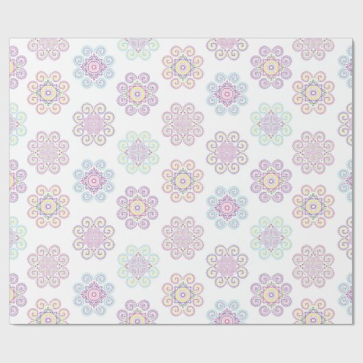 Hmong geïnspireerd ontwerp in heldere kleuren (X-L Cadeaupapier (Vlak)