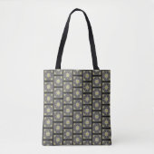 Hmong Gold Elephant's Foot Symbol Pattern Tote Bag (Voorkant)