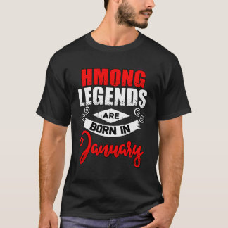 Hmong Hmoob Januari Verjaardag T-shirt Gift