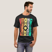 Hmong Hmoob Retro T - shirts bibi en tina (Voorkant volledig)