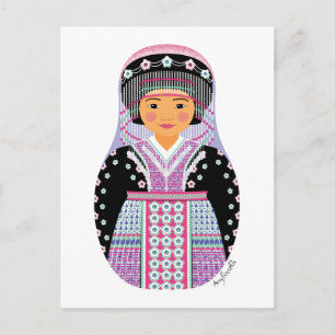 Hmong Matryoshka Briefkaart