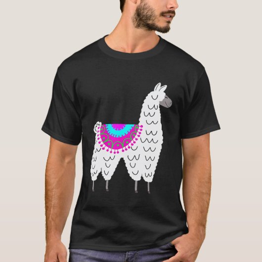 HMRDesigns Cool Witte Lama met Deken T-shirt (Voorkant)