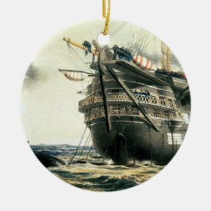 HMS Agamemnon die de oorspronkelijke Atlantische k Keramisch Ornament