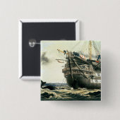 HMS Agamemnon die de oorspronkelijke Atlantische k Vierkante Button 5,1 Cm (Voorkant /achterkant)