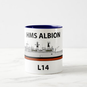 HMS Albion, orig config, Tweekleurige Koffiemok
