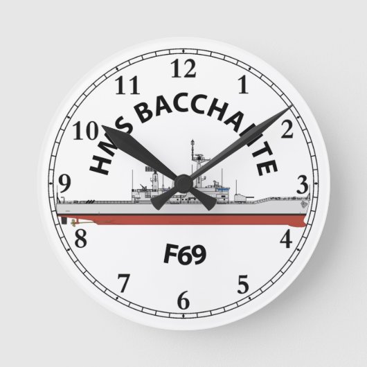 HMS BACCHANTE - F69 - LEANDER ORIG RONDE KLOK (Voorkant)