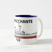 HMS Bacchante, orig config Tweekleurige Koffiemok (Voorkant rechts)