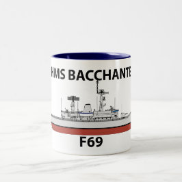 HMS Bacchante, orig config Tweekleurige Koffiemok