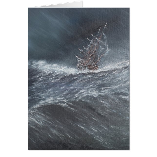 HMS Beagle in een storm voor Kaaphorn (Voorkant)