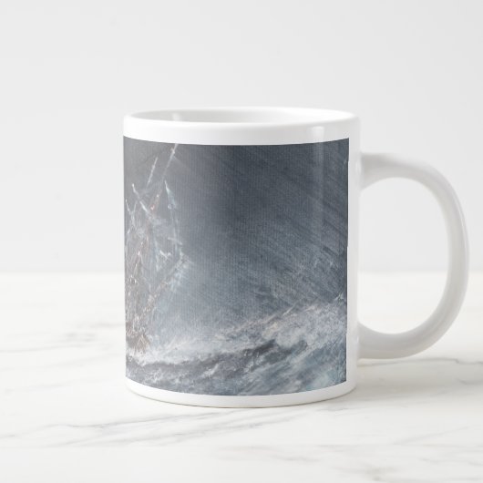 HMS Beagle in een storm voor Kaaphorn Grote Koffiekop (Rechts)