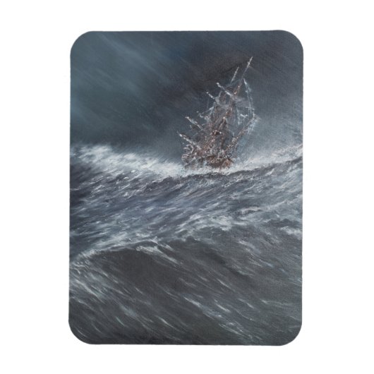 HMS Beagle in een storm voor Kaaphorn Magneet (Verticaal)