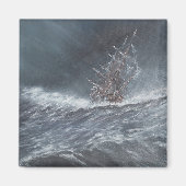HMS Beagle in een storm voor Kaaphorn Magneet (Voorkant)