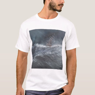 HMS Beagle in een storm voor Kaaphorn T-shirt
