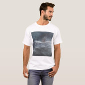 HMS Beagle in een storm voor Kaaphorn T-shirt (Voorkant volledig)