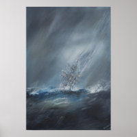 HMS Beagle in Storm voor de kust van Kaapverdië, 2