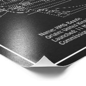 HMS Beagle Tall Ship - Blauwdruk van het schip Foto Afdruk (Hoek)