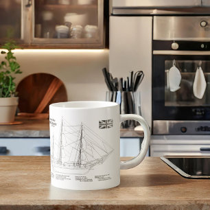 HMS Beagle Tall Ship - Blauwdruk voor schepen Koffiemok