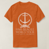 HMS Beagle World Tour Charles Darwin Engels Histo T-shirt (Design voorkant)