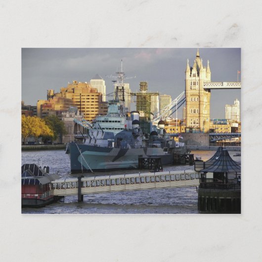 HMS Belfast. Briefkaart (Voorkant)
