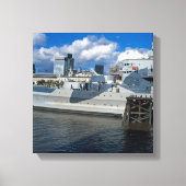 HMS Belfast Londen Canvas Afdruk (Voorkant)