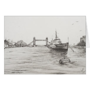 HMS Belfast op de Thames London.2006