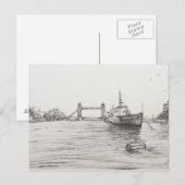 HMS Belfast op de Thames London.2006 Briefkaart (Voorkant / Achterkant)