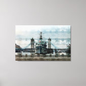 HMS Belfast op de Theems Canvas Afdruk (Voorkant)
