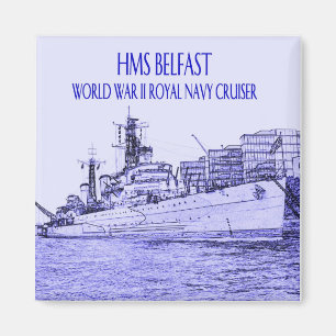 HMS Belfast Sketch Magneet