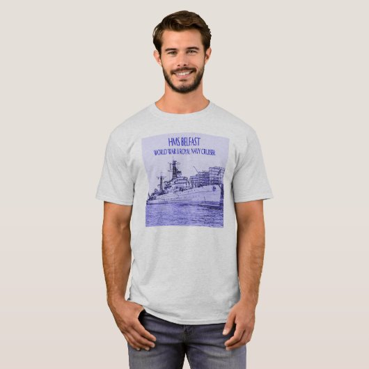 HMS Belfast Sketch T-shirt (Voorkant volledig)