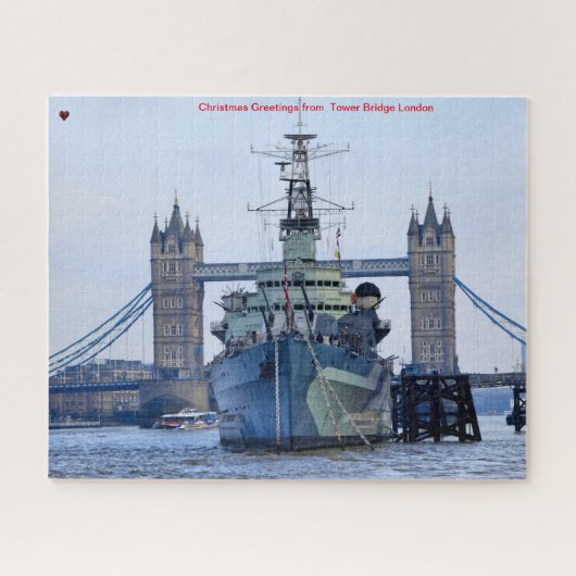 HMS Belfast Tower Bridge Londen Jigzaag Puzzle Legpuzzel (Horizontaal)